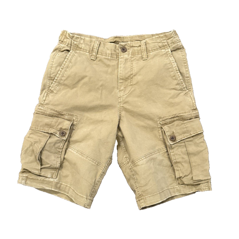 American Eagle Classic Cargo Shorts Men 30 Brown Khaki Active Flex 10 Inseam Y2K